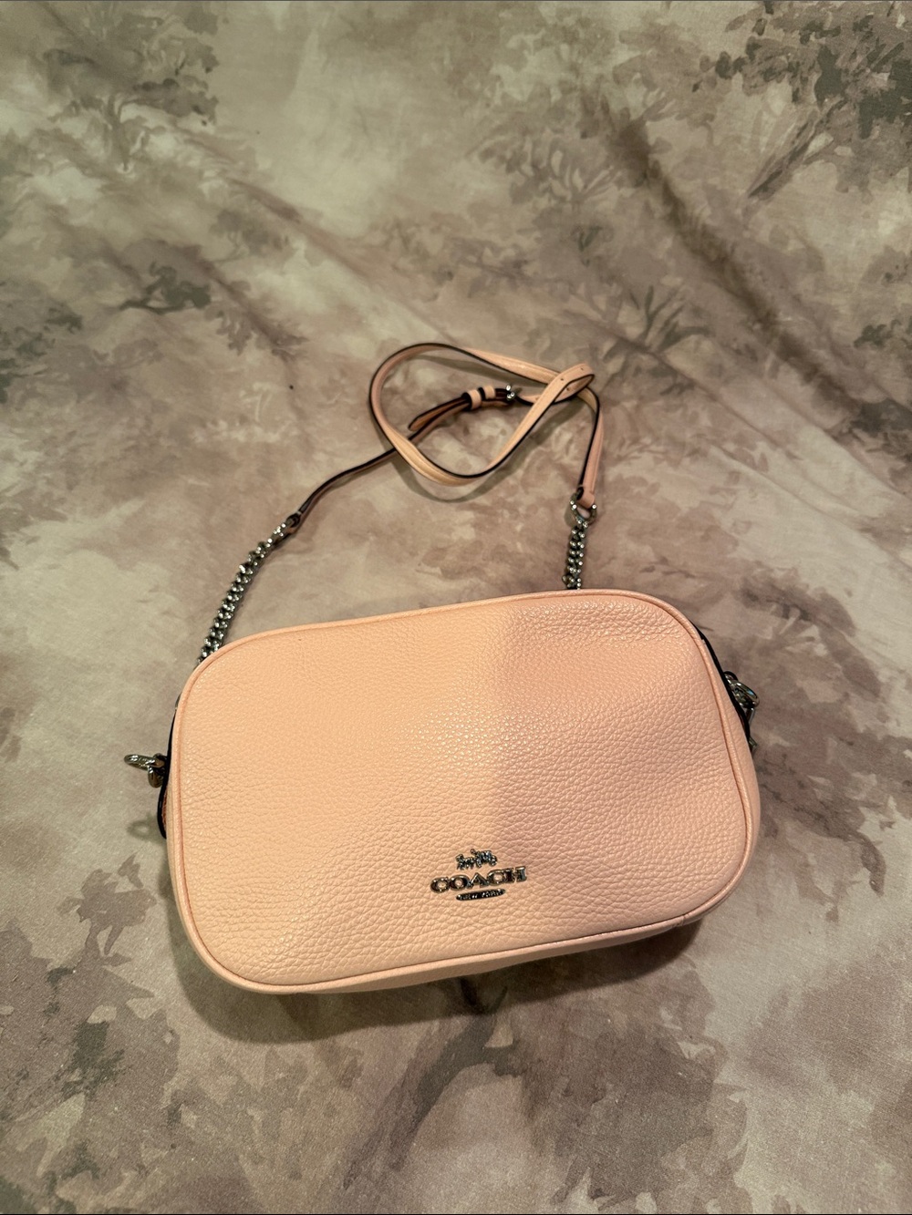 Coach Pebbled Leather Crossbody in Blush Pink